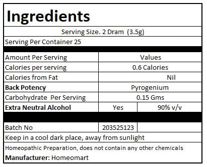 Sterile glass vials with small Pyrogenium pellets