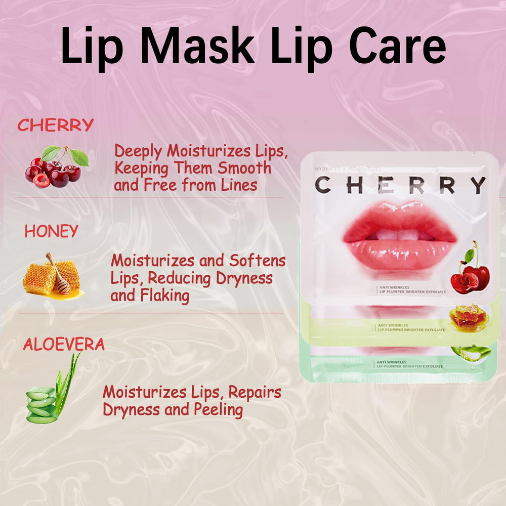 Qawnfy cherry lip mask collection, nourishment and smooth lips.