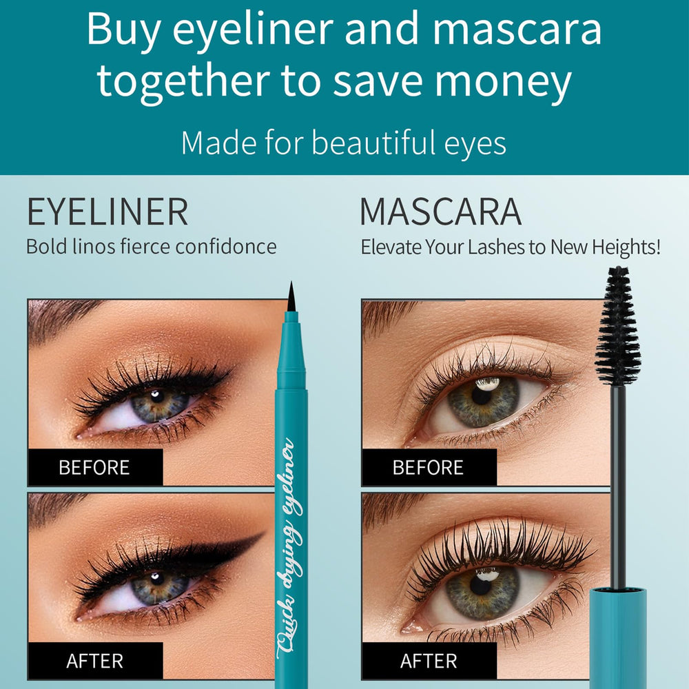 Qawnfy mascara brush closeup demonstrating smooth, clump-free lash coverage.