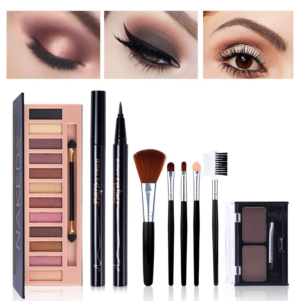 QiBest nude shimmer palette close-up showcases satin-finish pigments