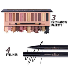 QiBest five-brush set offers versatile application tools for a complete look