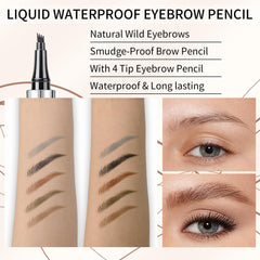 QIC Eyebrow 4 Tip Brow Pencil packaging and design for everyday use.
