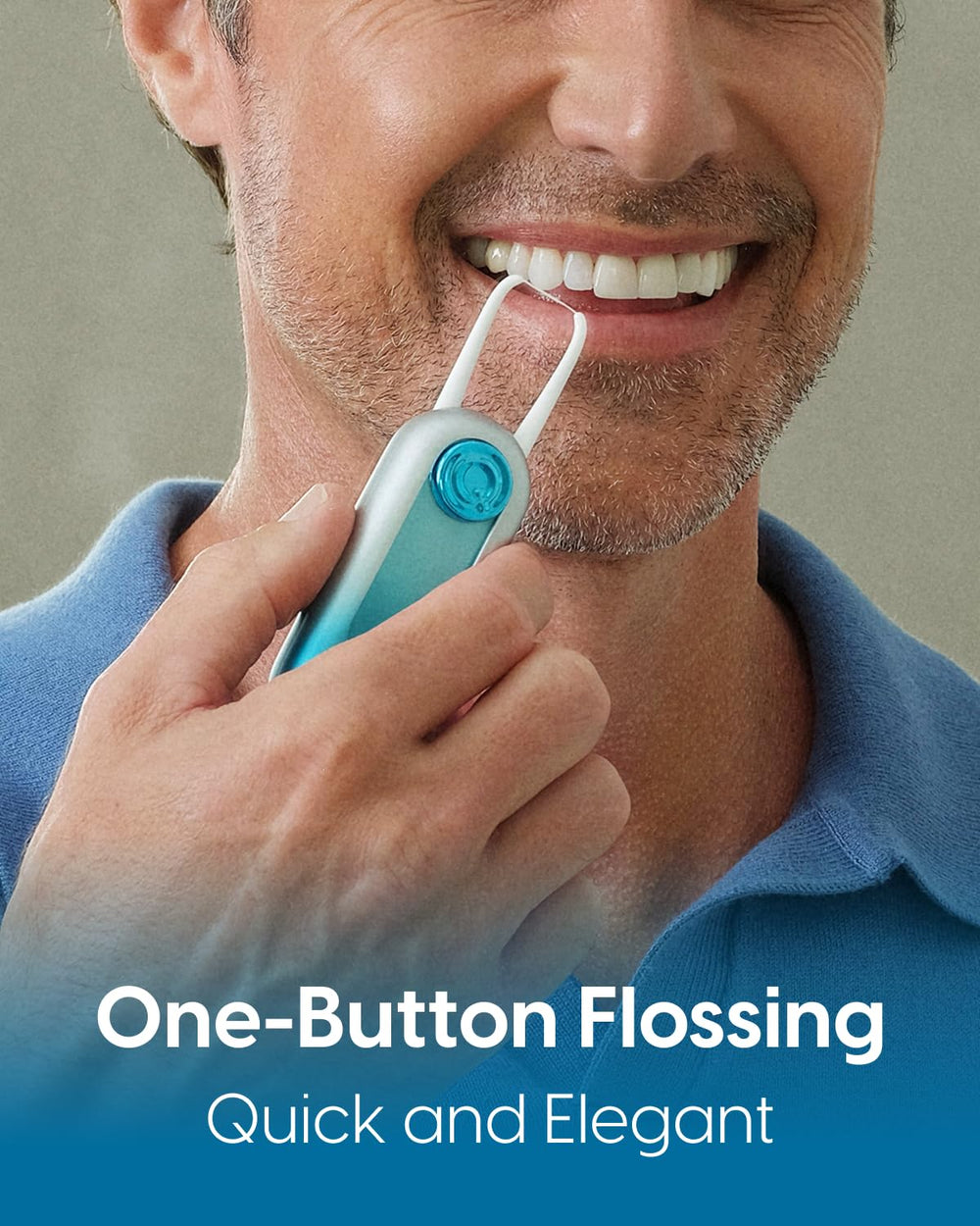 QicoBay UpFlosser P1 Glacier Blue – side view