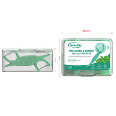 Box packaging of QIERMEI Professional Dental FlossPicks 300 count