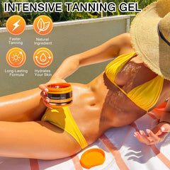 QiFind tanning gel leaves a bronze glow on skin