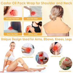 Knee castor oil wrap