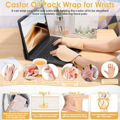 Neck castor oil wrap