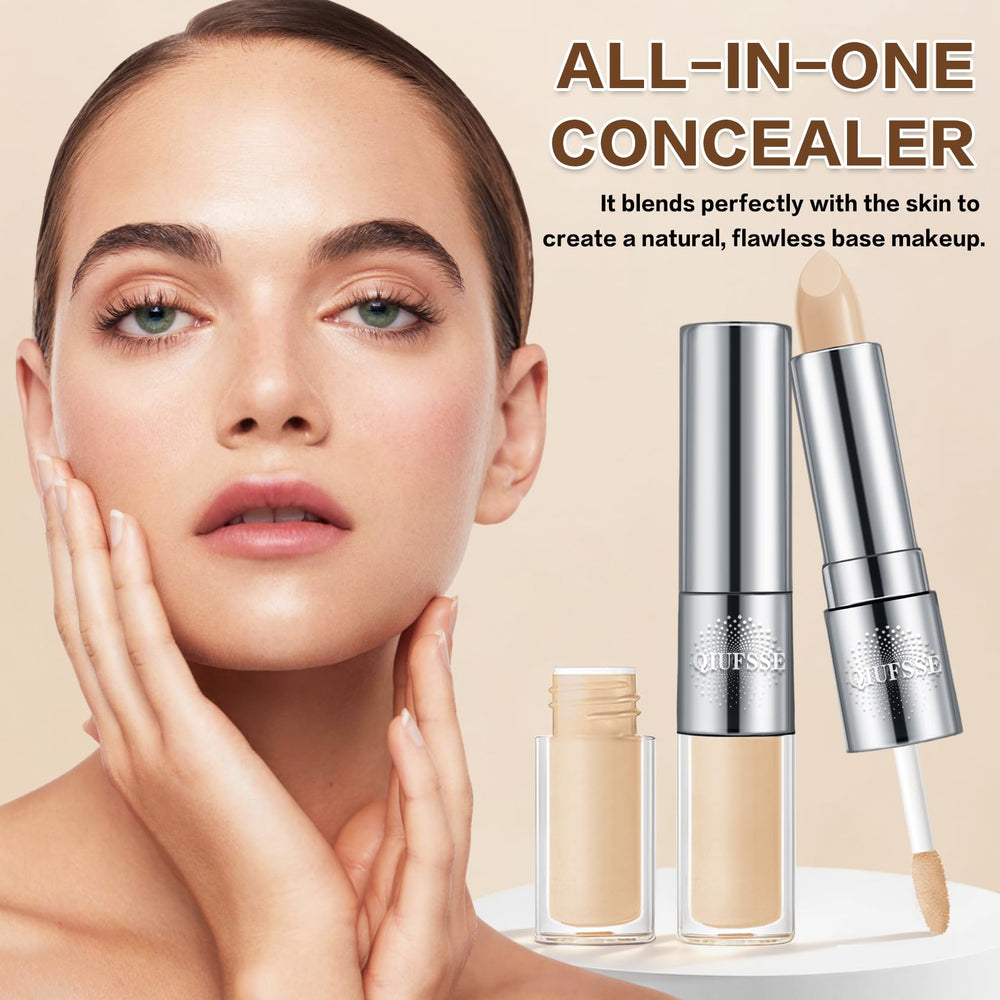 QIUFSSE dual-ended concealer application tips for balanced coverage