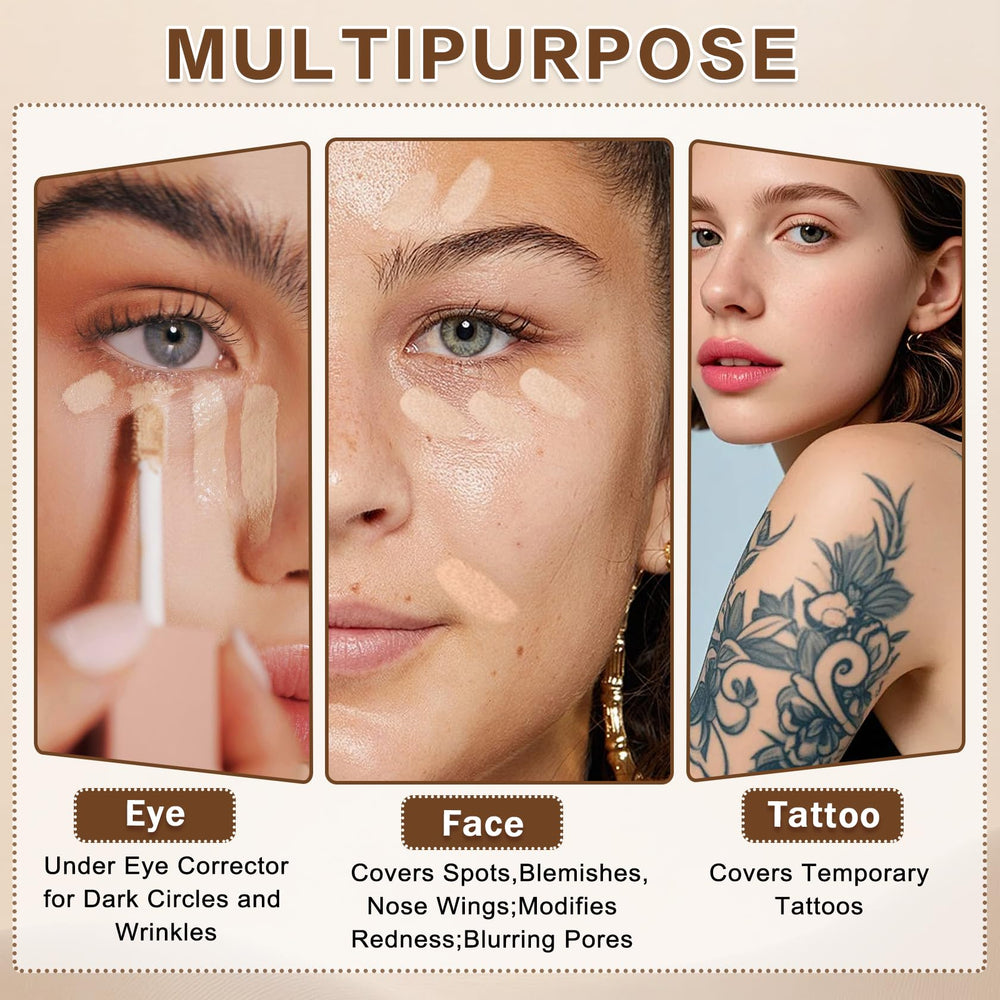 QIUFSSE balm concealer provides precise spot coverage for pores and imperfections.