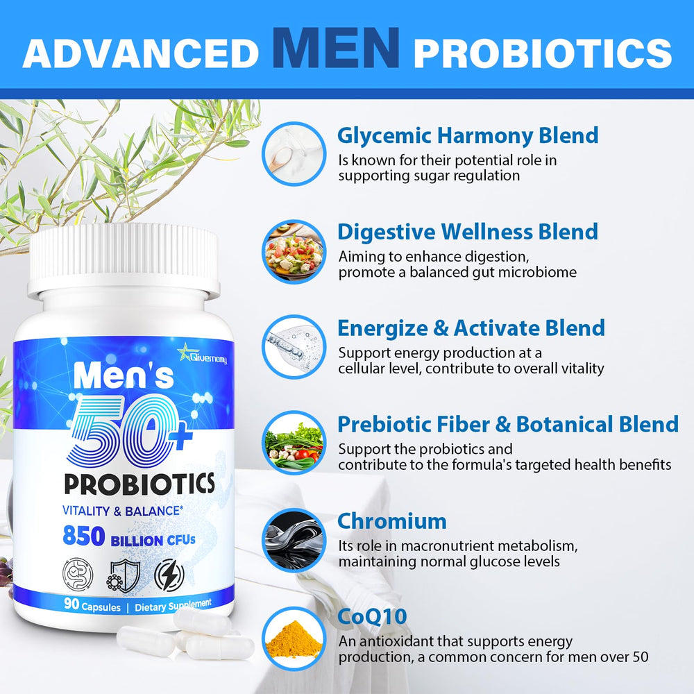 QIVERNAMY Probiotics 50+ capsules in hand for easy daily use