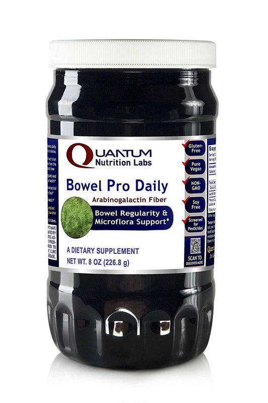 QNL Bowel Pro Daily organic prebiotic fiber powder bottle (8 oz) for digestive health