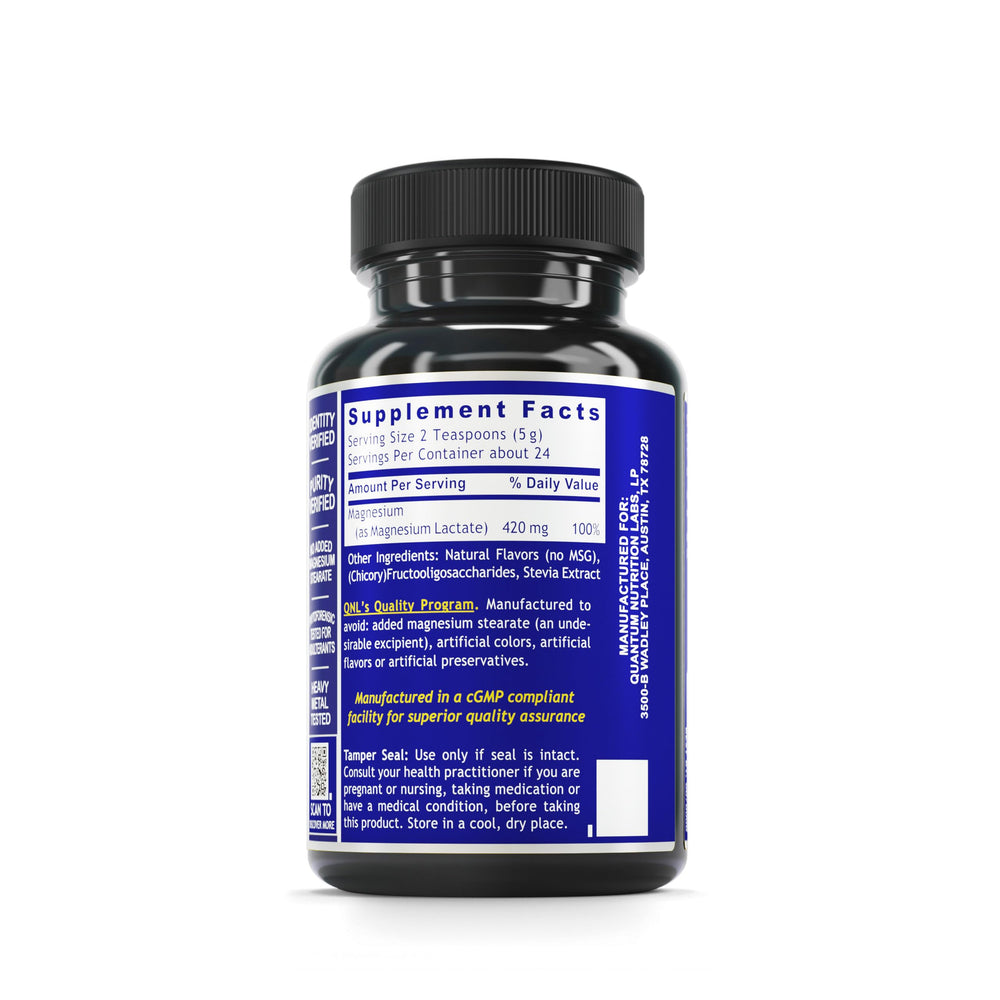 Scoop of QNL Quantum Magnesium Powder in watermelon flavor