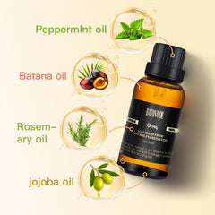 QONG Batana Oil Blend ingredients featuring batana, rosemary, coconut oils for hair and skin care.