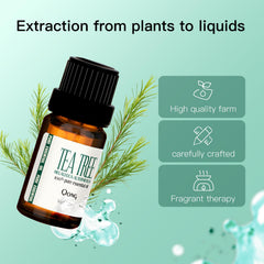 High-quality glass bottle containing essential oil