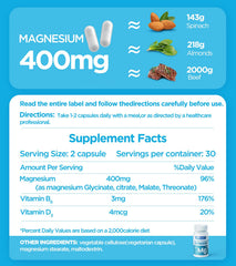 D3 and B6 added for enhanced magnesium absorption
