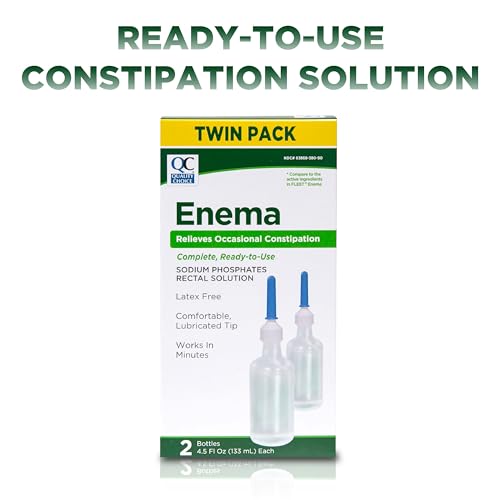 Quality Choice Enema Twin Pack is ready-to-use, saving setup time during occasional needs.
