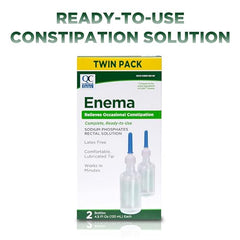 Quality Choice Enema Twin Pack is ready-to-use, saving setup time during occasional needs.