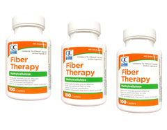 Quality Choice Fiber Therapy bottle and packaging - pack of 3 (100 caplets each)