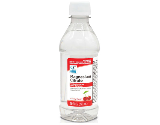 Quality Choice Magnesium Citrate 10oz Cherry flavored bottle