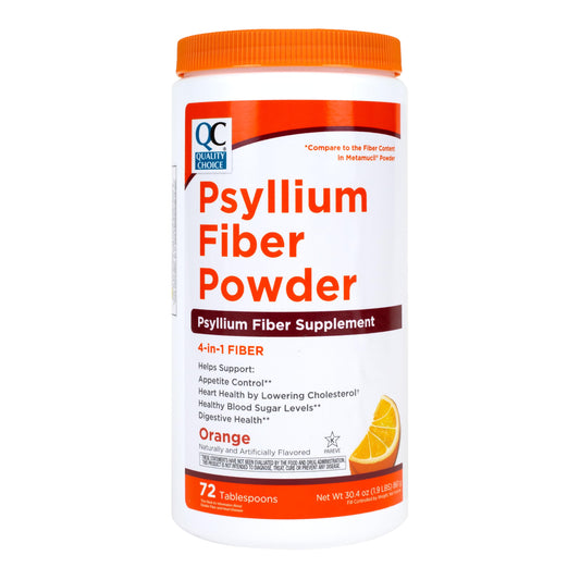 Front view of Quality Choice Psyllium Husk Powder bottle