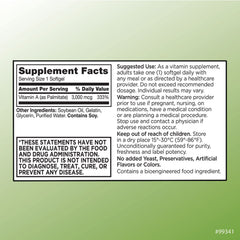 Close up of Quality Choice Vitamin A retinyl palmitate softgels