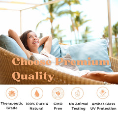 Quality ingredients and safety information illustration