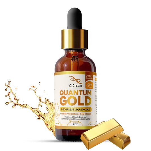 Bottle of Quantum Gold Liquid Ormus 24K 2oz