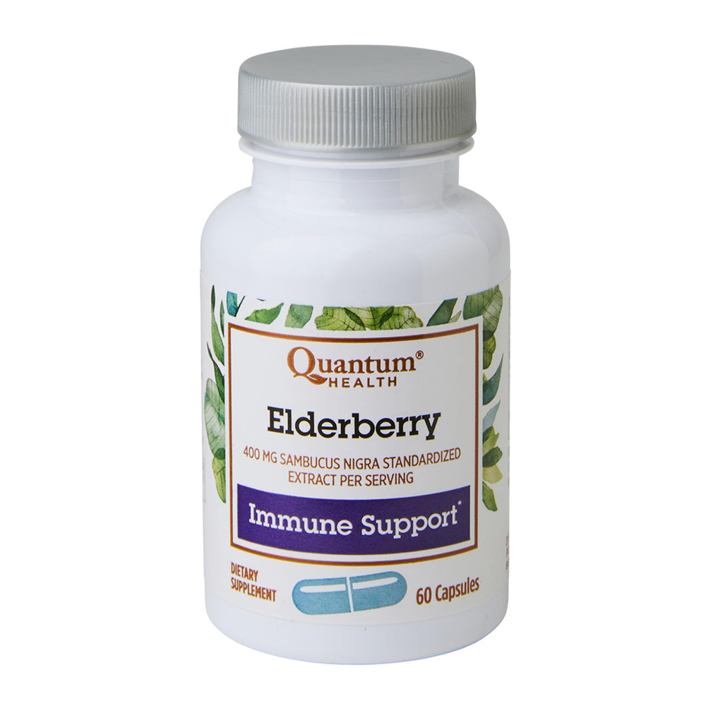 Quantum Health Black Elderberry bottle - front view