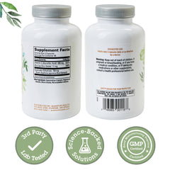 Close-up of Quercetin, Vitamin C and Zinc blend on label