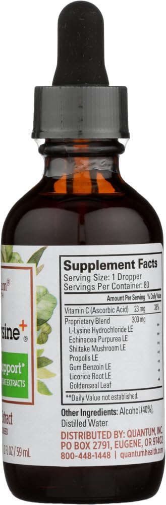 Herbal ingredients blend including echinacea, licorice root, and garlic