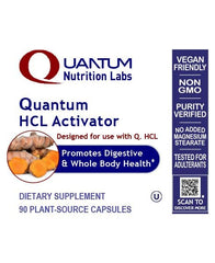 90 vegetarian capsules of Quantum Nutrition Labs HCL Activator