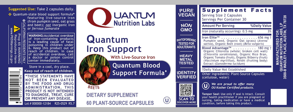 Violite bottle packaging to preserve the iron supplement formula