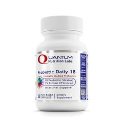 Quantum Nutrition Labs Probiotic Daily 18 bottle label
