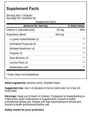 Quantum Super Lysine+ Liquid Extract bottle label