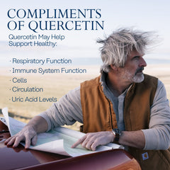 Label on Solaray Quercetin 500 mg capsule bottle