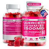 Quercetin Gummies 2500MG with Bromelain, L-Theanine and Zinc - bottle front
