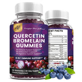 Hero image: 2-pack Quercetin Gummies with Bromelain, Zinc, Elderberry and vitamins