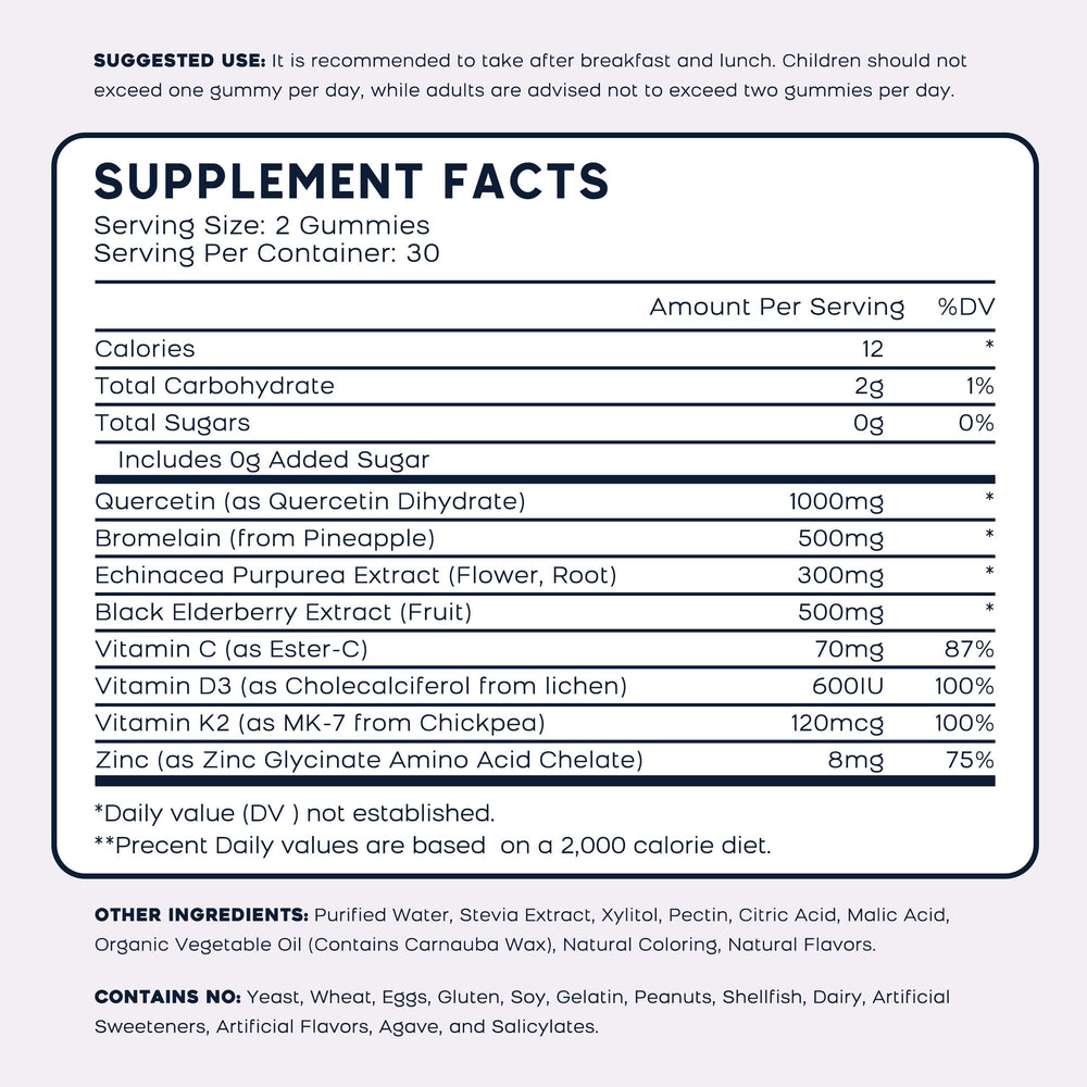 Vegan, sugar-free Quercetin Gummies product image