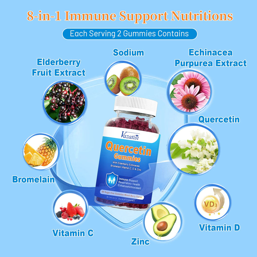 Quercetin gummies ingredients label