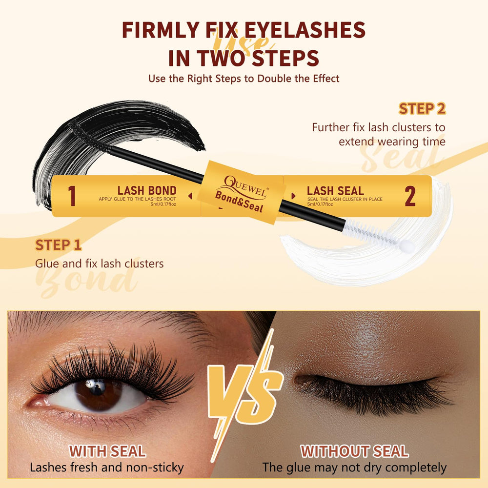 Quewel applying lashes demonstrates DIY cluster placement for beginners
