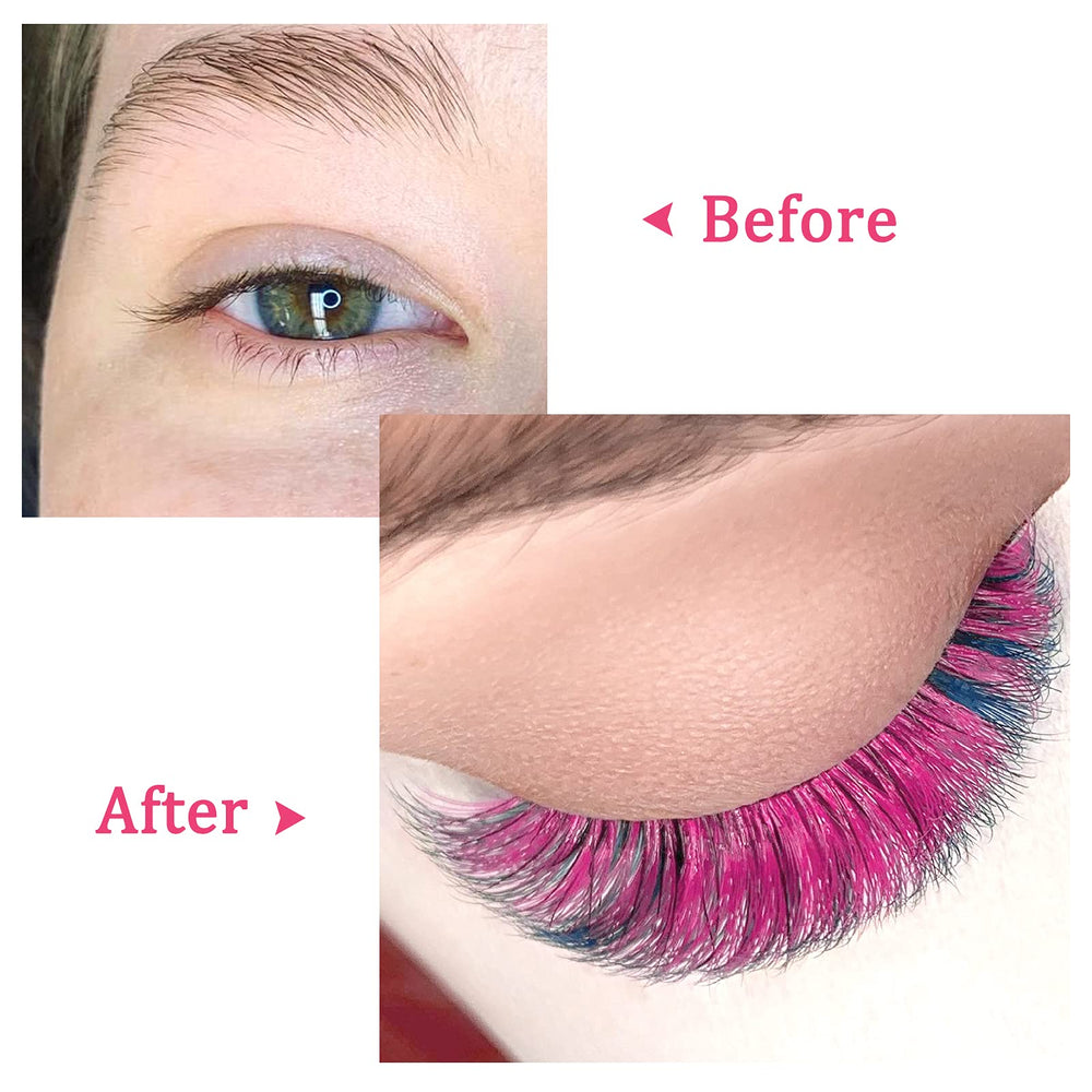 QUEWEL cruelty-free dye ensures bright color in pink lashes