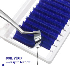 QUEWEL Easy Fan Blue lashes 12mm tray offers balanced volume for day-to-night looks