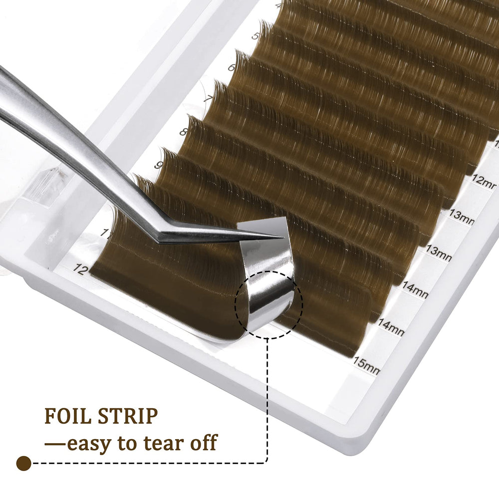 QUEWEL easy-to-remove foil strip enables clean, residue-free color lash application