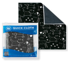 Quick Cloths microfiber glasses cleaning cloths, 8x8 inch, dogs design, 1-pack with case