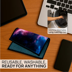 Lint-free reusable microfiber cleaning cloth