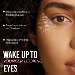 Under-eye application of Quick Fix retinol eye tightener cream demonstrates gentle use.