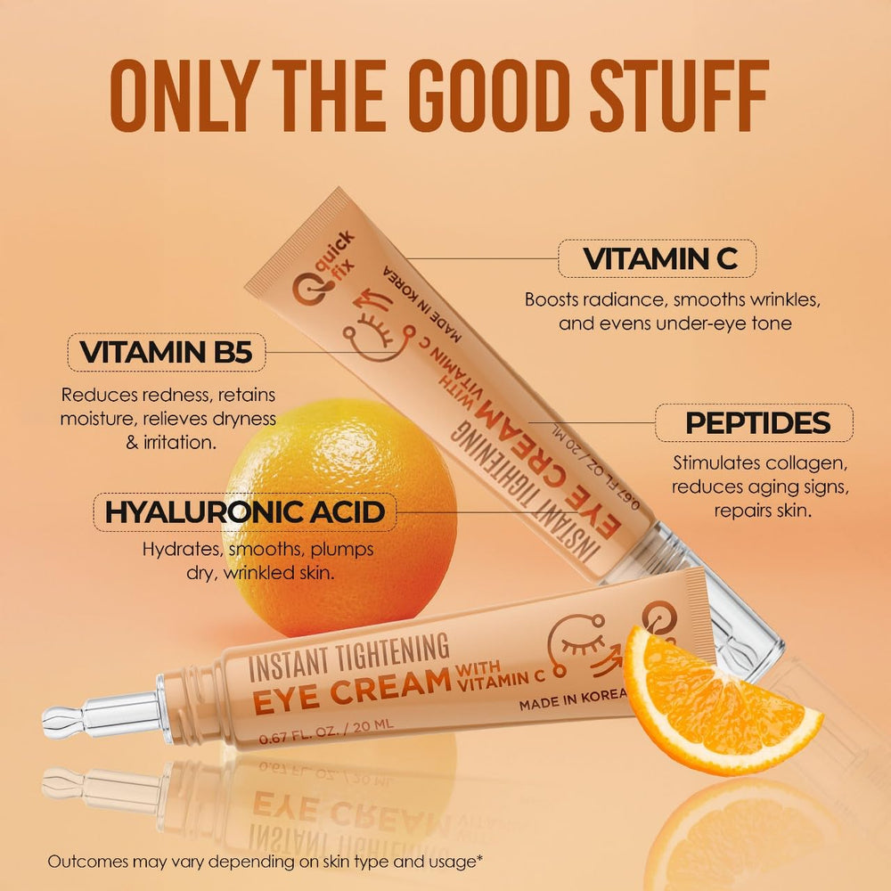 Close-up of smoother under-eye area after using Quick Fix.