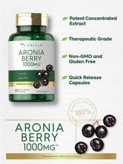 Close-up of quick-release aronia berry capsules