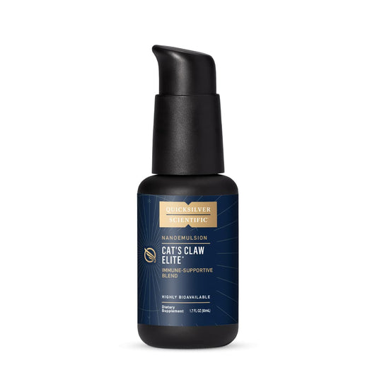 Quicksilver Cat's Claw nanoemulsified immune support bottle