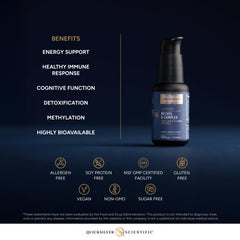 Nutrition and serving information on the Methyl B Complex label